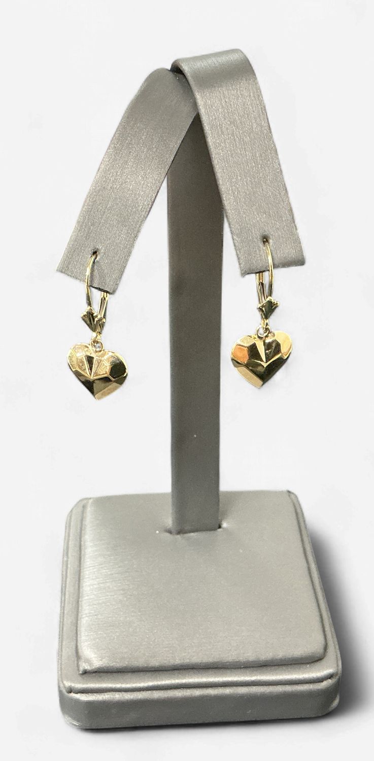 Pre-Loved Heart Puff Dangle Earrings