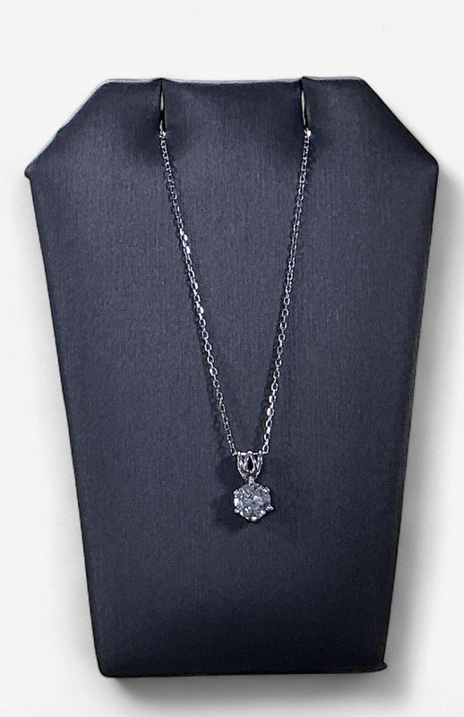 Previously Loved 1/2ct Solitaire Pendant in 14K White Gold