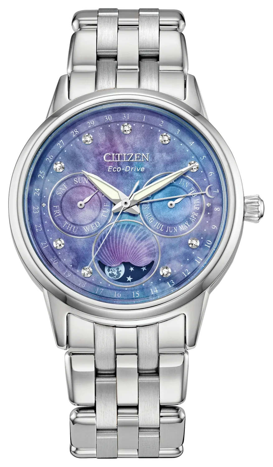 Citizen Calendrier Blue Face Stainless Steel