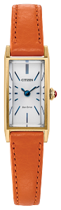 Citizen Ladies Fio Orange Leather Strap Eco-Drive Watch