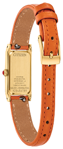 Citizen Ladies Fio Orange Leather Strap Eco-Drive Watch