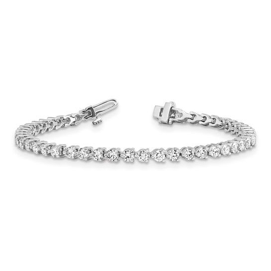 4.75ct Lab Grown Diamond Bracelet F+ VS+ 14k White Gold