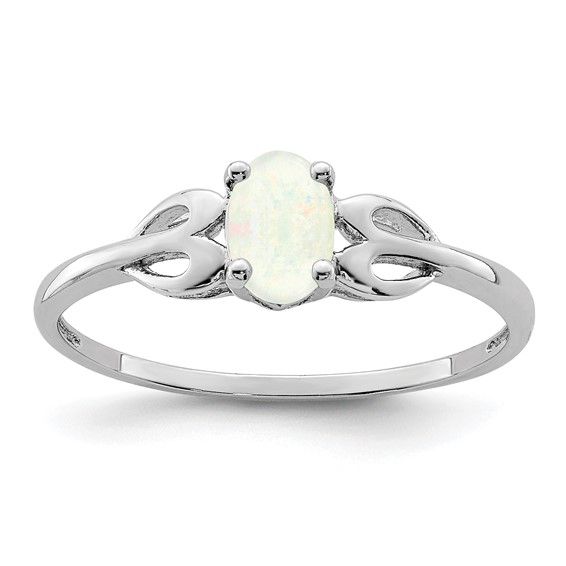 Sterling Silver Oval Opal Ring