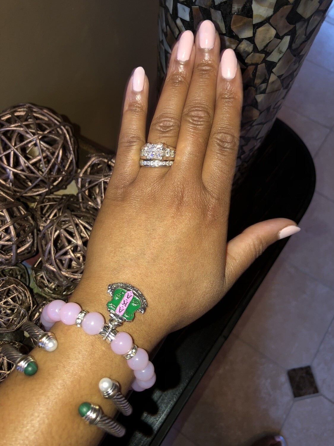 Crystal Pink AKA Charm Bracelet