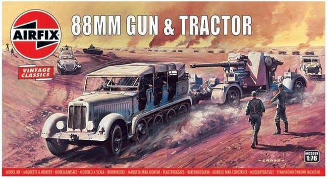 88 mm Gun &amp; Tractor (Modelbouw)