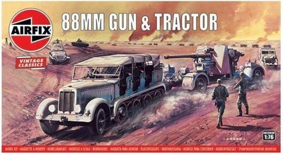 88 mm Gun &amp; Tractor (Modelbouw)