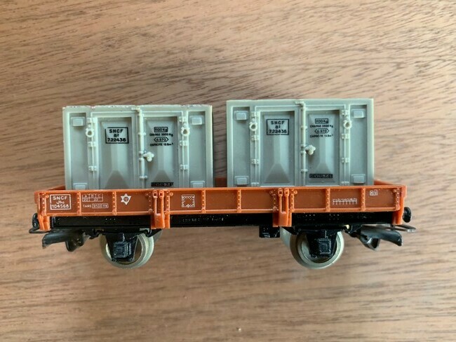 Jouef  Plateau wagon met 2 containers