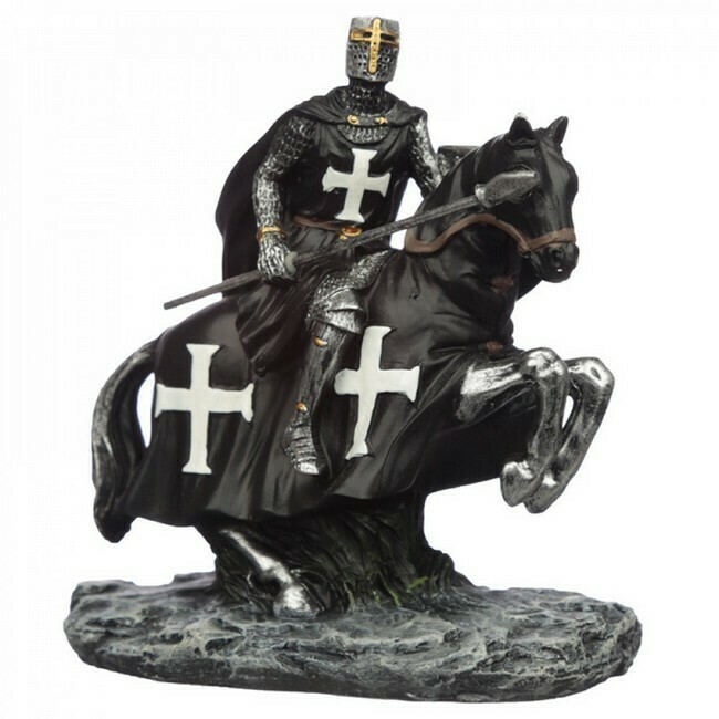 Zwarte Ridder te paard