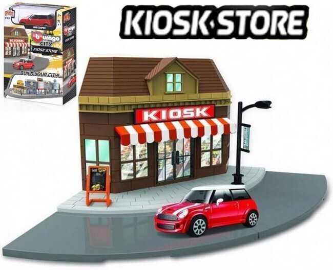 Bburago City  "Kiosk Store" + Mini Cooper S