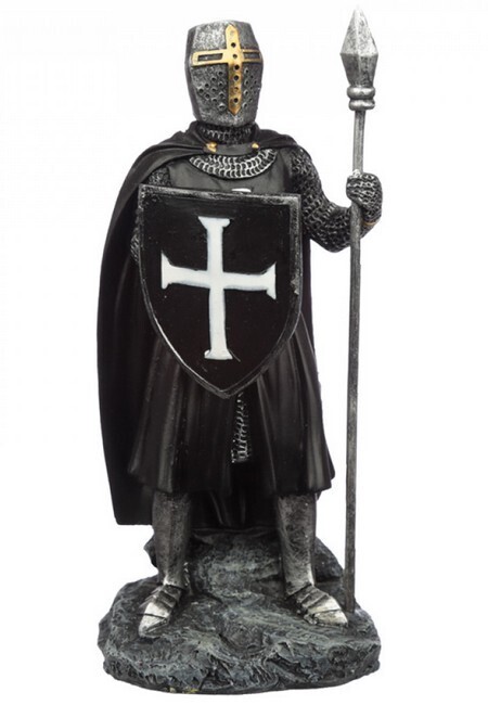 Zwarte Ridder met schild en speer