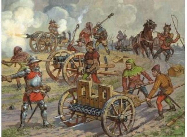 Medieval field powder artillery (modelbouw)