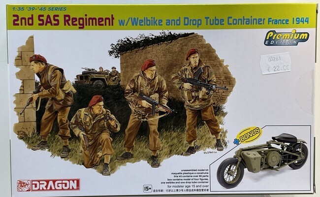 2nd SAS Regiment met Welbike (modelbouw)