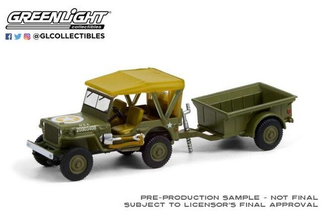 Willys MB Jeep with 1/4 ton cargo trailer