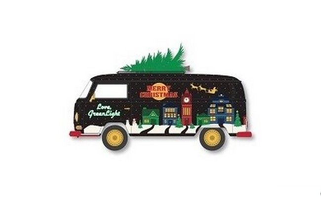 Volkswagen Type 2 Panel Van met kerstboom -  Christmas 2025