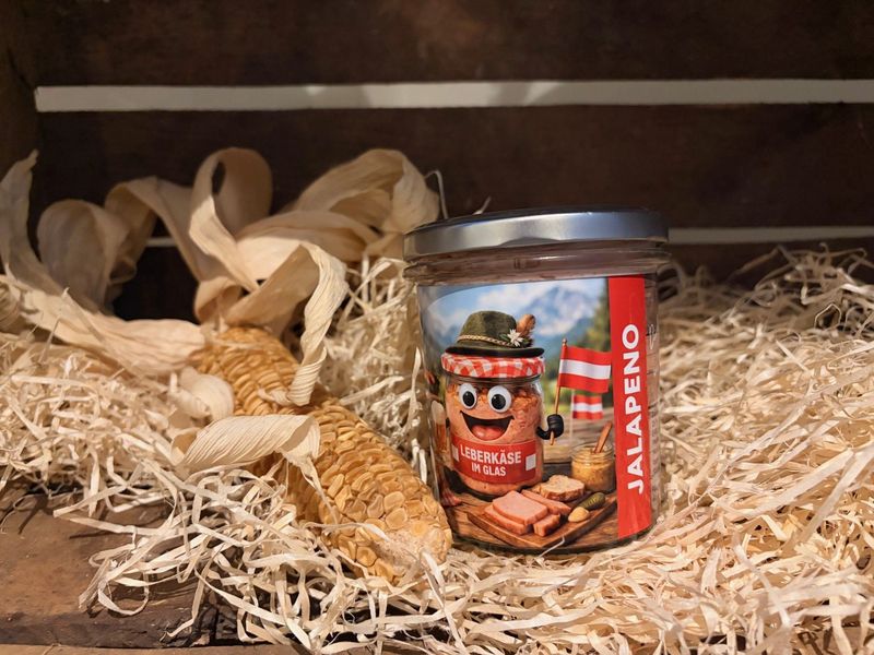 Leberkäse im Glas Jalapeno ca 35 dag