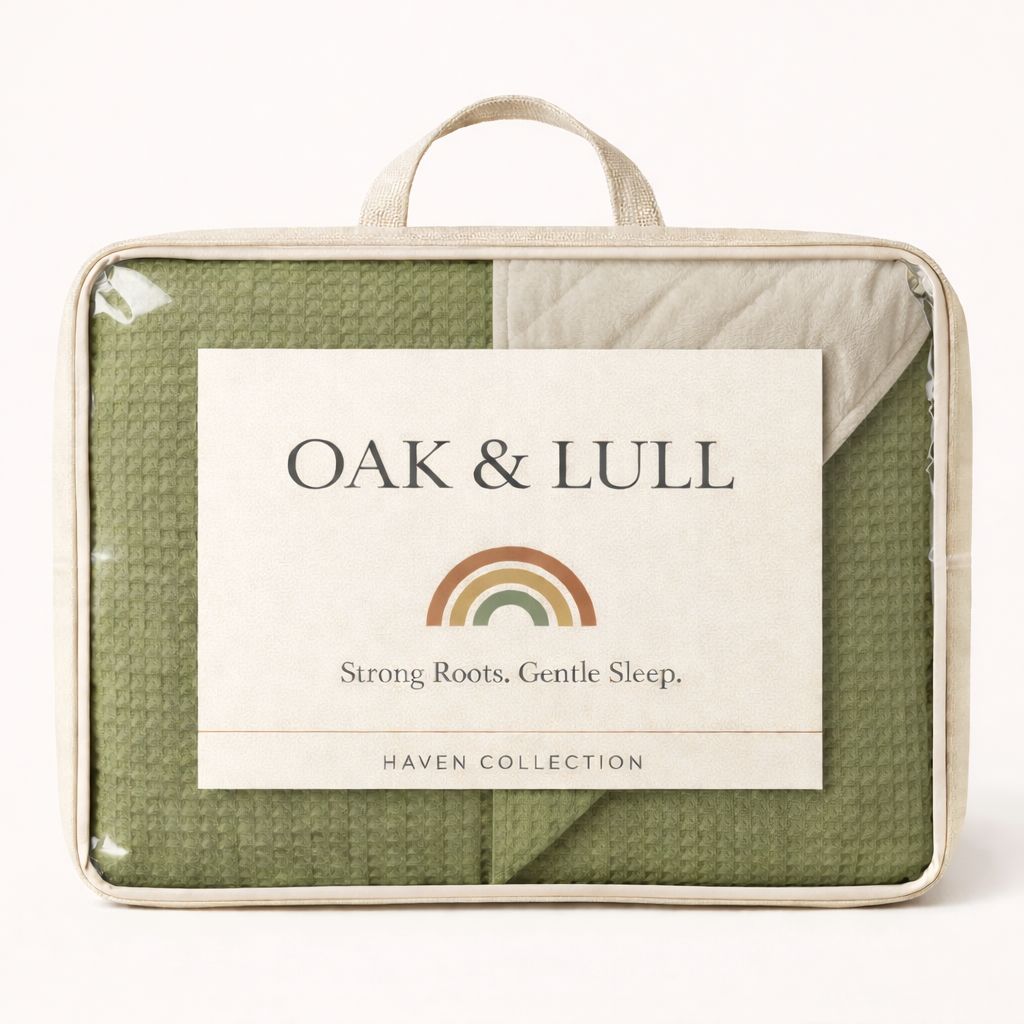 Haven Waffle Reversible Quilt (Olive)