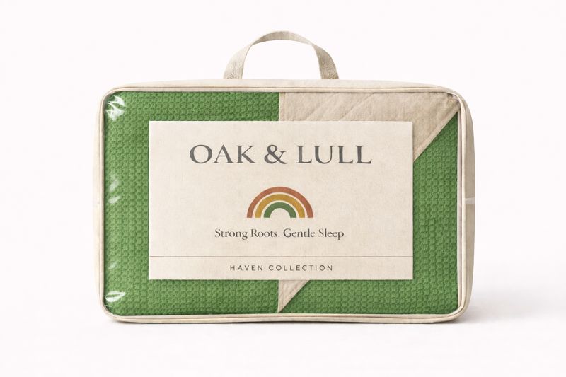 Haven Waffle Reversible Quilt (Bright Green)