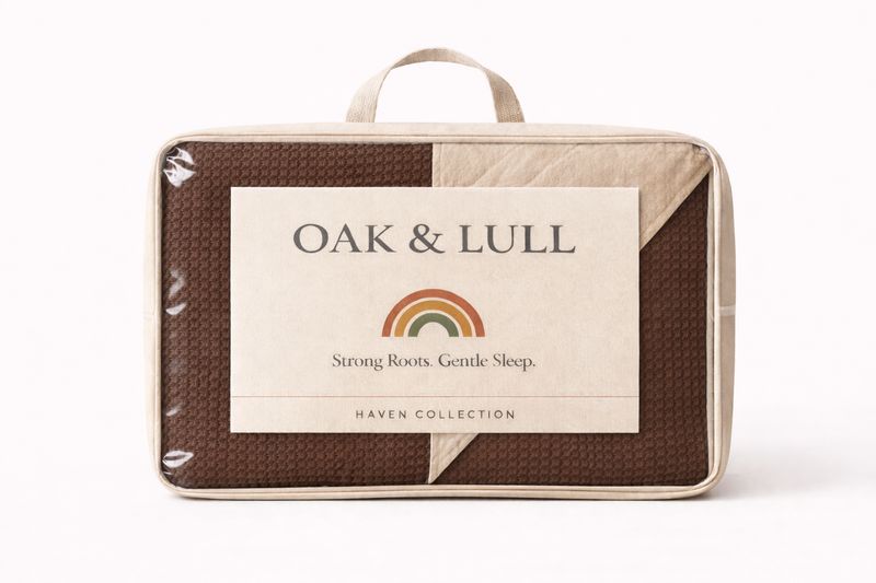 Haven Waffle Reversible Quilt (Chocolate)