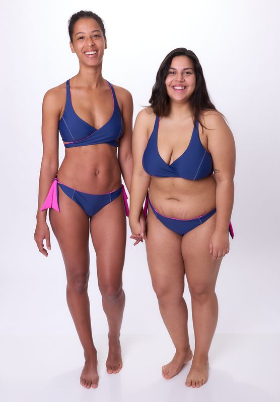 LANI | Wrap Top | Blueberry/Pink