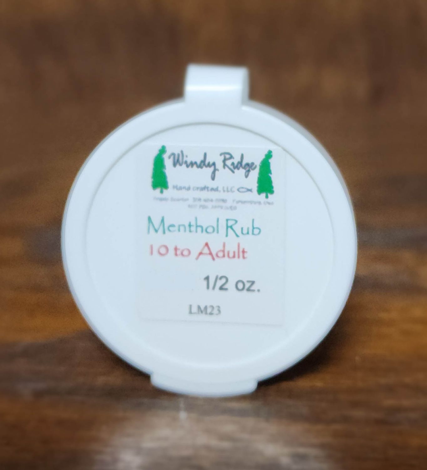Menthol Rub, scent: adult 1/2 oz