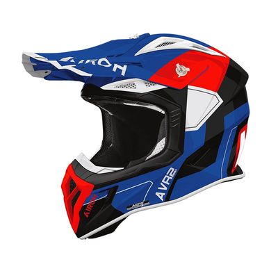 Casco Cross AIROH AVIATOR ACE 2 SHIELD - (Blue/Red Gloss)