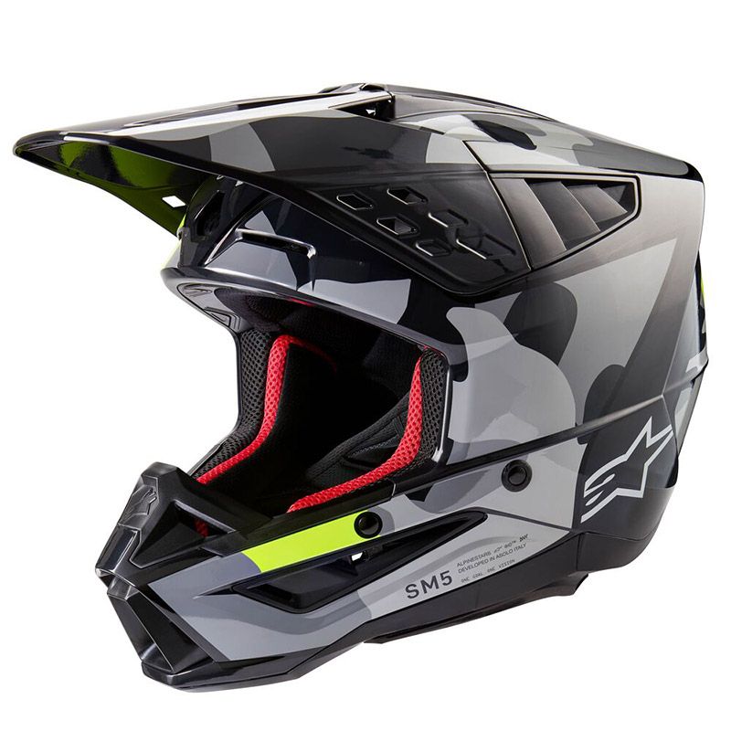 Casco Cross ALPINESTARS S-M5 ROVER 2 ECE2206 - (Dark Gray/Yellow Fluo Glossy)