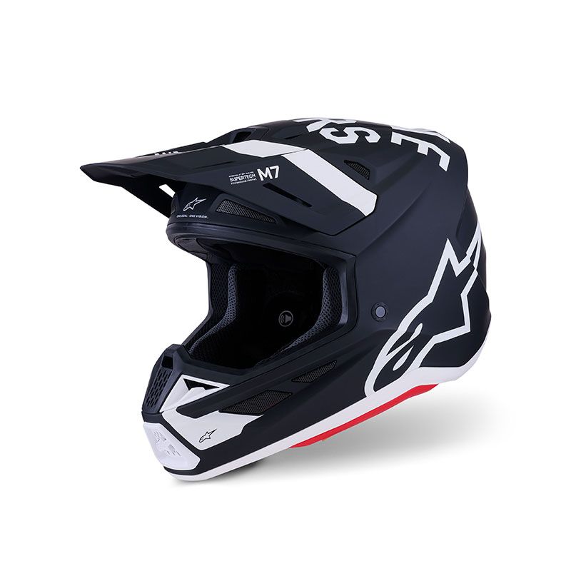 Casco Cross ALPINESTARS S-M7 DASHER ECE2206 - (Black/White Matt)