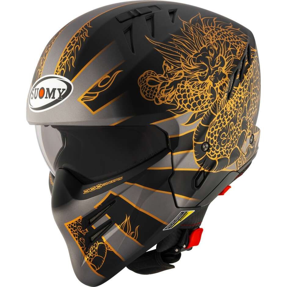 Casco Jet SUOMY ARMOR DRAGON - (Matt Grey)