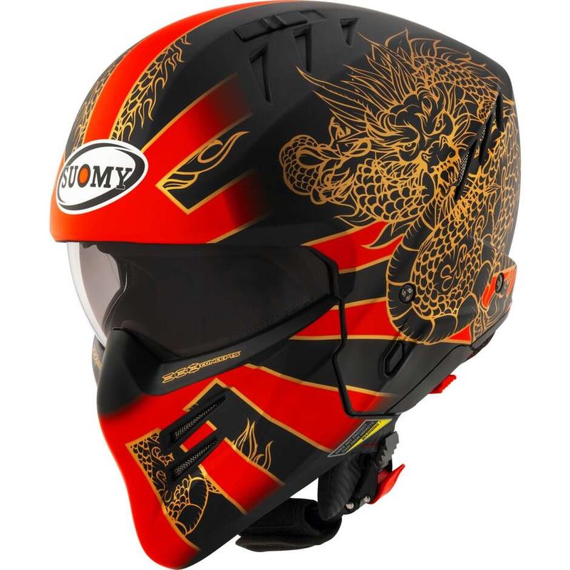 Casco Jet SUOMY ARMOR DRAGON - (Matt Red)