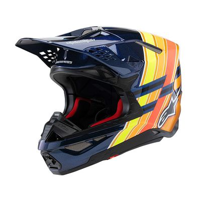 Casco Cross ALPINESTARS SUPERTECH S-M10 TLD EDITION 25 ECE2206 - (Blue/Dark Orange/Red Fluo)