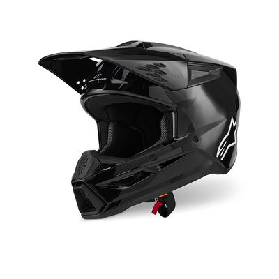 Casco Cross ALPINESTARS S-M3 SOLID ECE2206 - (Black Glossy)