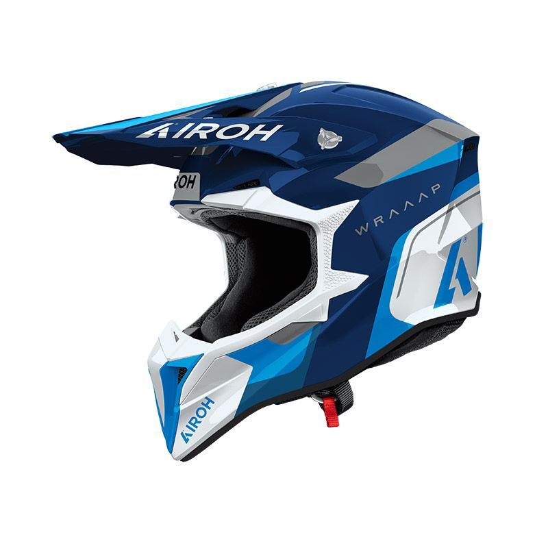 Casco Cross AIROH WRAAAP CONQUER - (Blue Gloss)