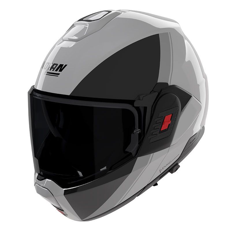 Casco Modulare Ribaltabile NOLAN N120-1 VERNICIATURA SPECIALE - (Perla/Nero/Grigio)
