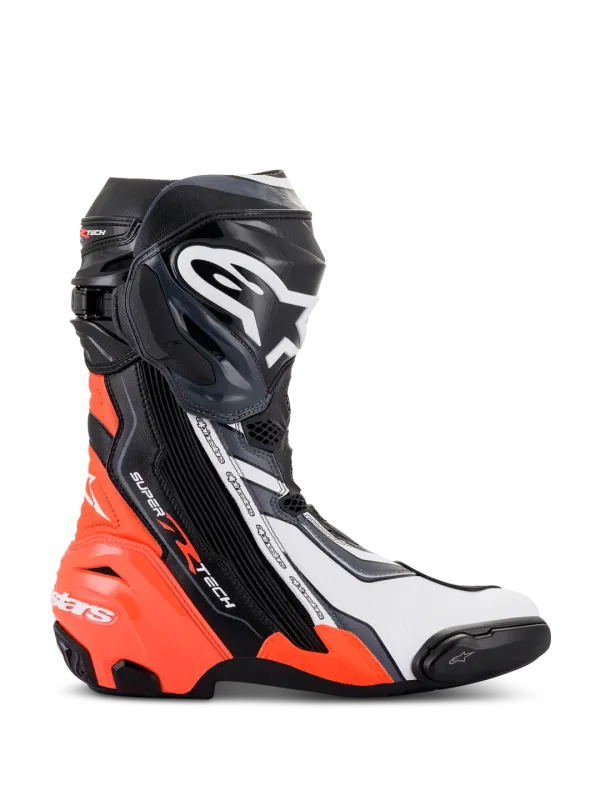 Stivali Moto ALPINESTARS SUPERTECH R - (Black/Red Fluo/White)