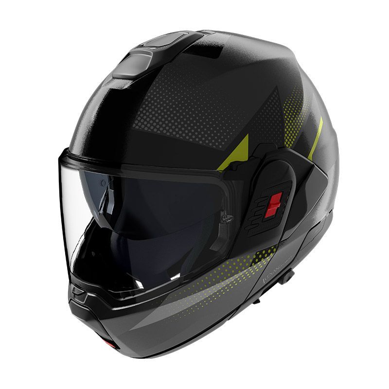 Casco Modulare Ribaltabile NOLAN N120-1 CICLONE - (Grigio Lava/Nero/Verde Impulso)