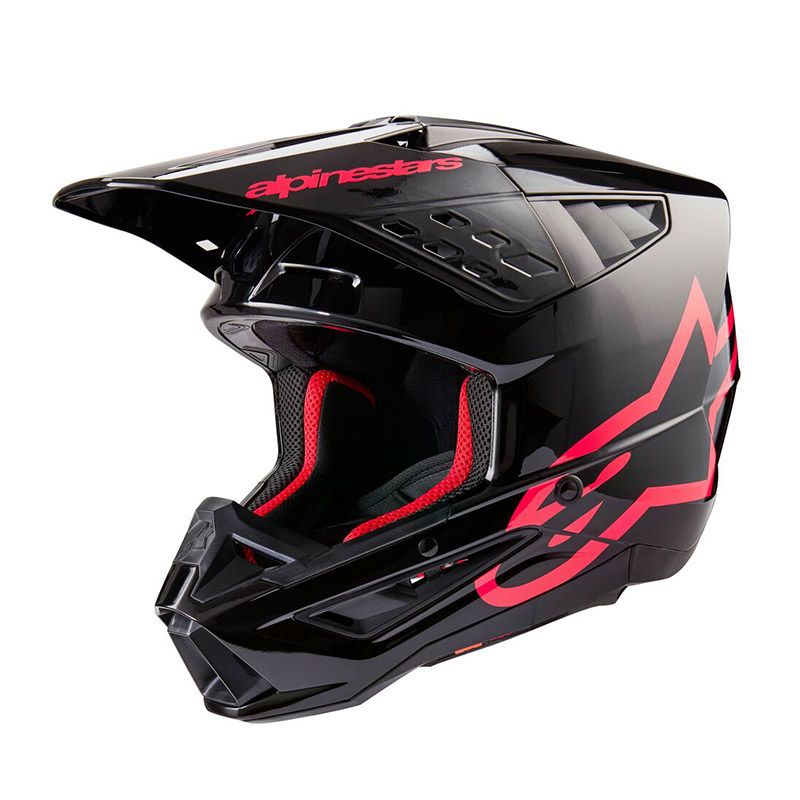 Casco Cross ALPINESTARS S-M5 CORP ECE2206 - (Black/Pink Glossy)