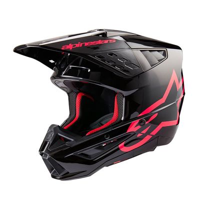 Casco Cross ALPINESTARS S-M5 CORP ECE2206 - (Black/Pink Glossy)