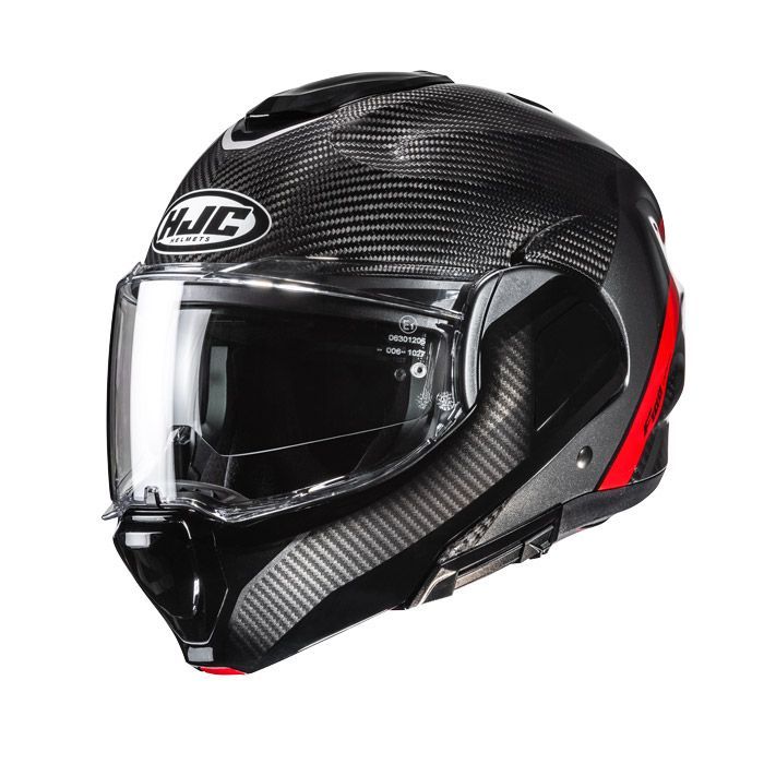 Casco Modulare Ribaltabile HJC F100 CARBON - (Stan MC1)