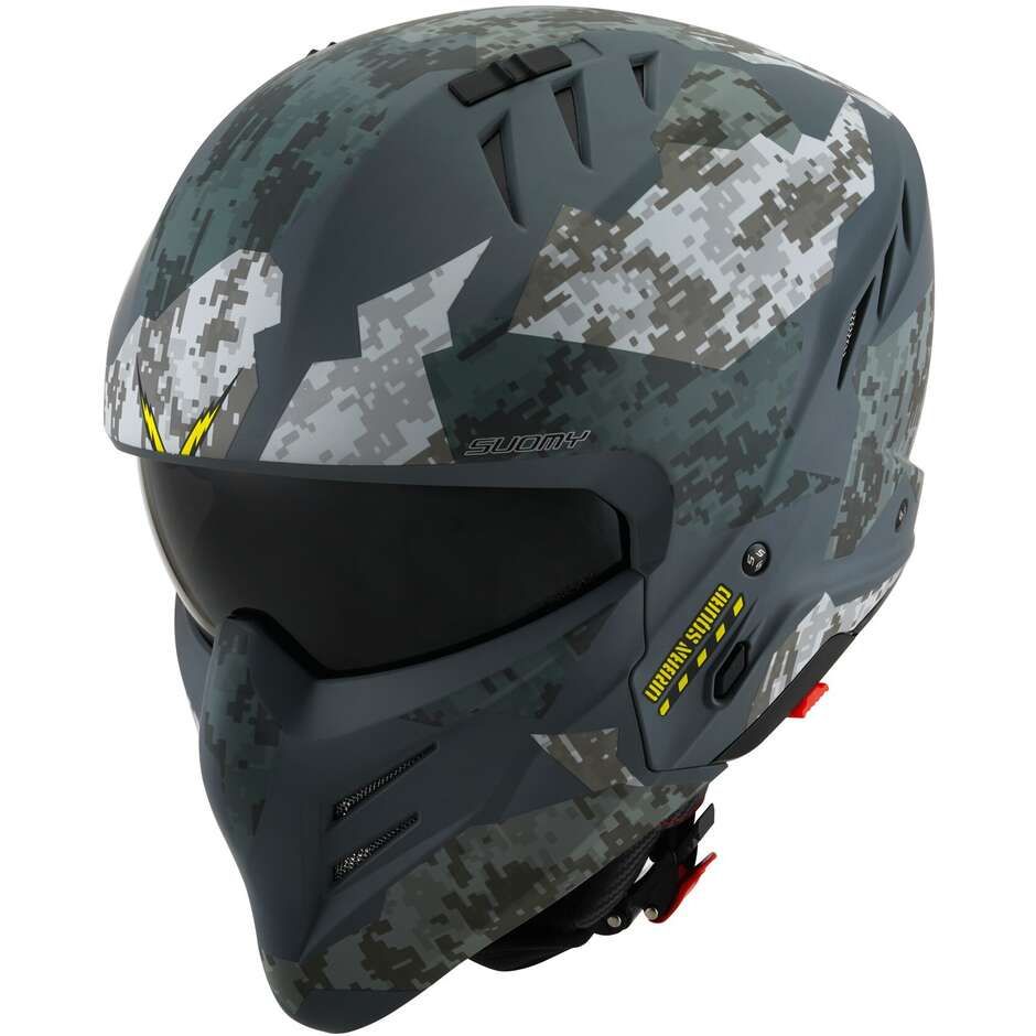 Casco Jet SUOMY ARMOR URBAN SQUAD - (Camouflage Matt Grey)