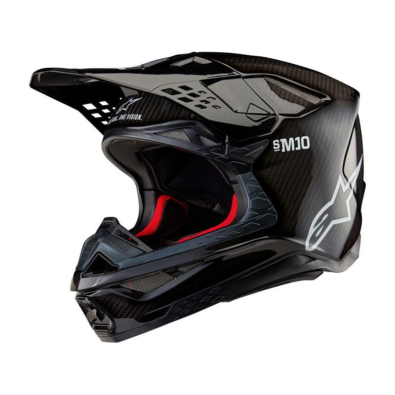 Casco Cross ALPINESTARS SUPERTECH S-M10 SOLID ECE2206 - (Carbon/Black Glossy)
