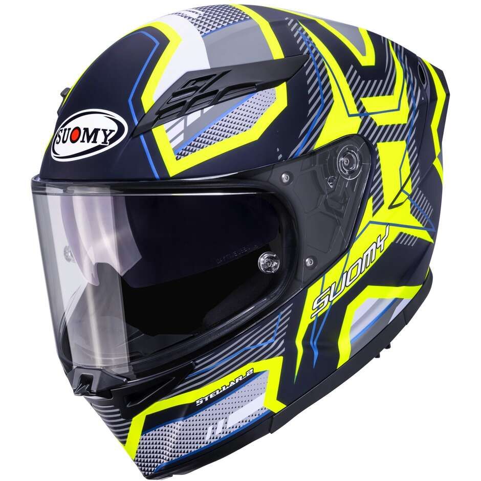 Casco Integrale SUOMY STELLAR 2 BLACKSTAR - (Matt Black/Yellow)
