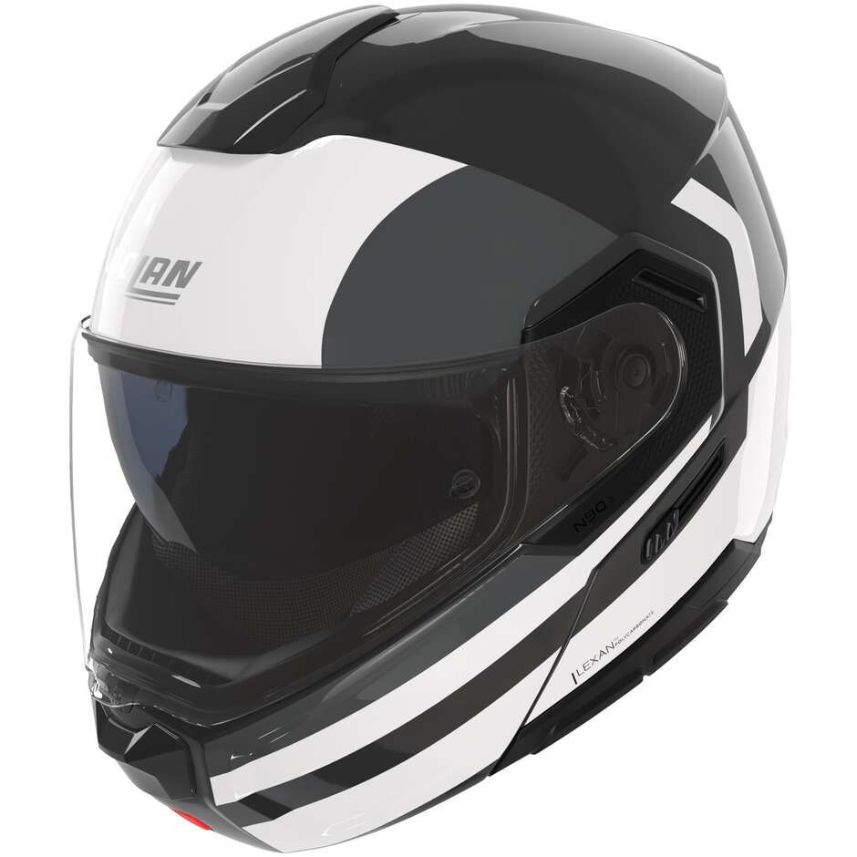 Casco Modulare NOLAN N90-3 ROBOTO - (Nero/Argento/Bianco)