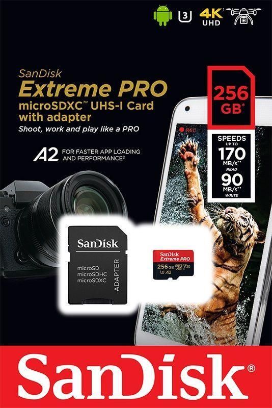 Micro SD SanDisk Extreme Pro 256 GB