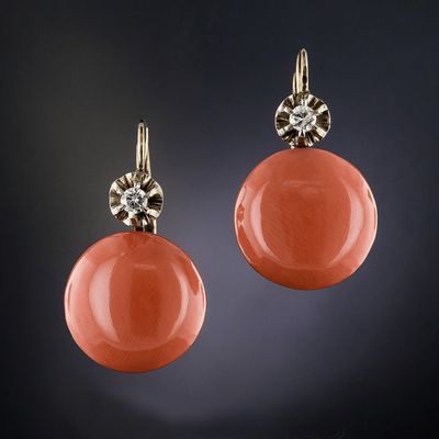 Coral Pearl Earrings