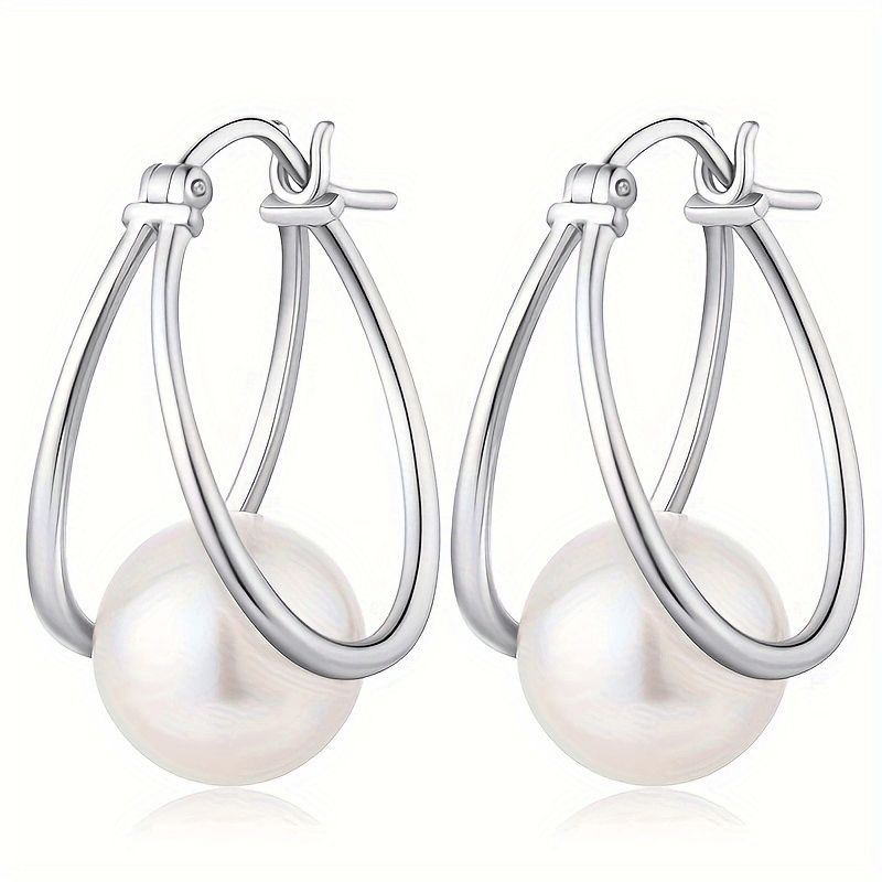 Faux Imitation Pearl Earrings
