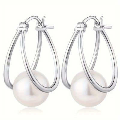 Faux Imitation Pearl Earrings