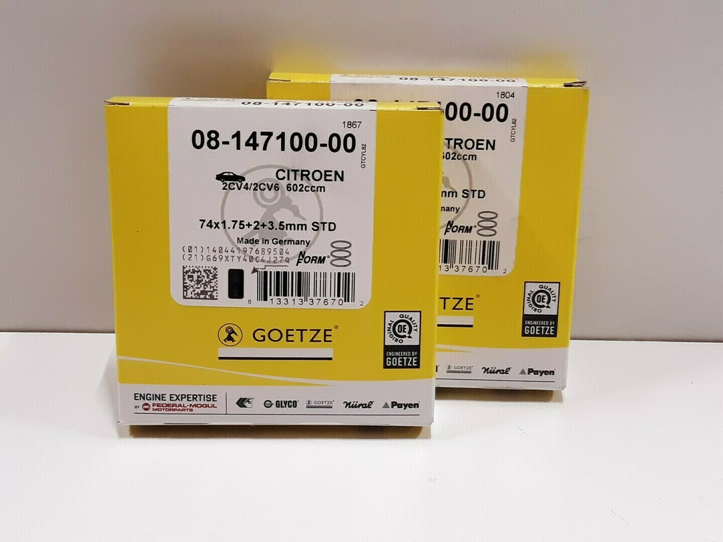 Piston ring set Goetze 602cc