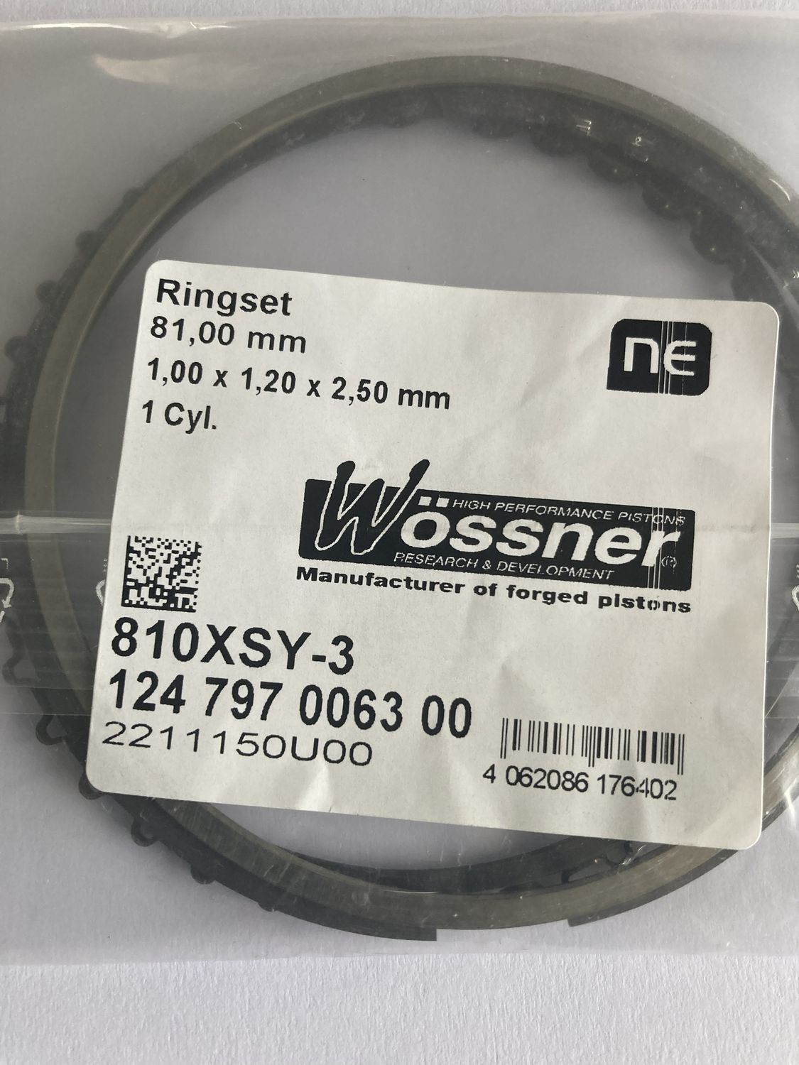 piston rings wossner 81mm 810xsy-3