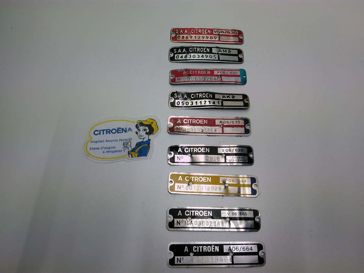 Identification plate Recup