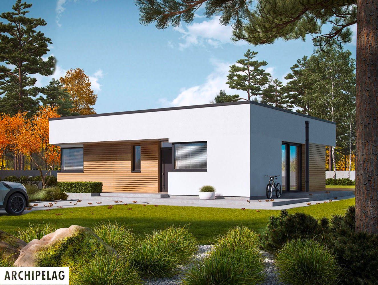 Maison Bois Moderne 100 m² MINI 1 MODERN , 3 Chambres
